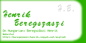henrik beregszaszi business card